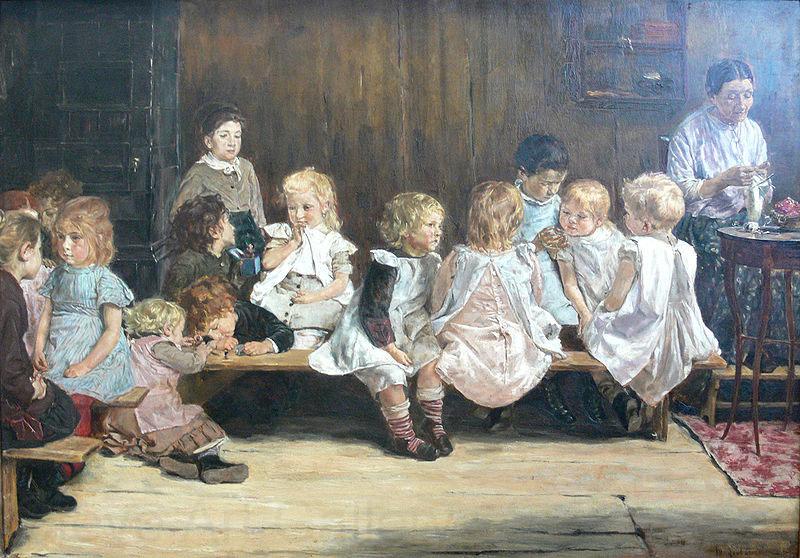 Max Liebermann Infants School (Bewaarschool) in Amsterdam Norge oil painting art